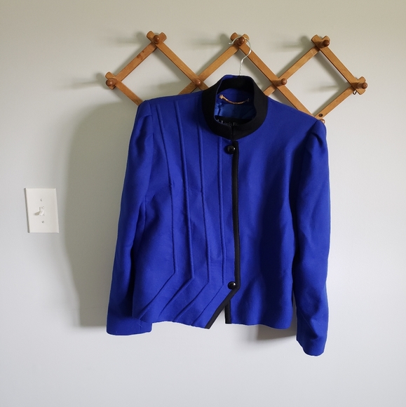 Louis Feraud Jackets & Blazers - LOUIS FERAUD 100% Wool Cobalt Blue Blazer Jacket